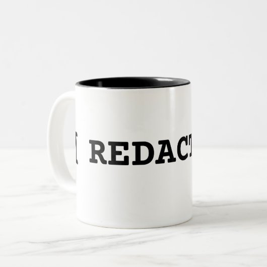 [ REDACTED ] Typographic Minimalist Two-Tone Mug (Devant gauche)