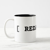[ REDACTED ] Typographic Minimalist Two-Tone Mug (Gauche)