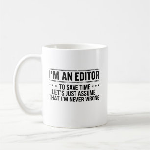Redacteur Nooit Ongelijk Redacteur Beoordeling Red Koffiemok
