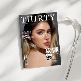 Redactie magazine cover foto 30ste verjaardag kaart