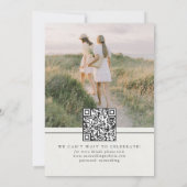 Redactioneel Drie Foto Collage Script Save The Date (Achterkant)