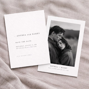 Redactioneel foto modern serif trouwen save the da date