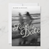 Redactioneel onscherpe foto-script Sla de datum op Save The Date (Voorkant)