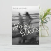 Redactioneel onscherpe foto-script Sla de datum op Save The Date (Staand voorkant)