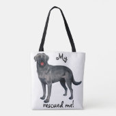 Redactioneel zwart laboratorium tote bag (Achterkant)