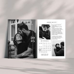 Redactionele kalender tijdschrift bruiloft opslaan kaart