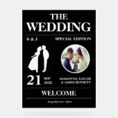 Redactionele stijl bruiloft ingang welkom acryl bord (Voorkant)