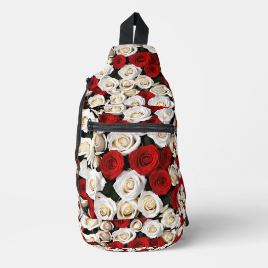 RedandWhiteRoses Sling Bag (Voorkant)
