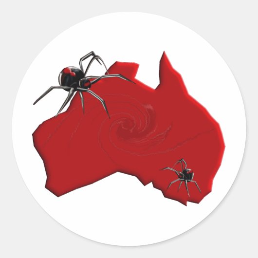 Redback Spider Australia Ronde Sticker (Voorkant)