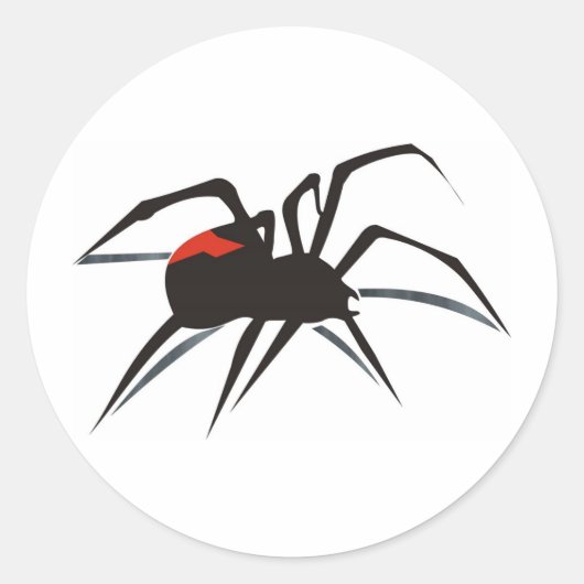 Redback Spider Ronde Sticker (Voorkant)