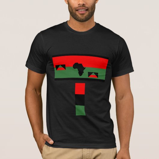 REDBLACK ET T-SHIRT VERT D'OBSCURITÉ DE L'AFRIQUE (Devant)