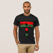 REDBLACK ET T-SHIRT VERT D'OBSCURITÉ DE L'AFRIQUE (Devant entier)