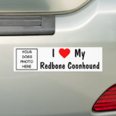 Redbone Coonhound Bumpersticker (Op auto)
