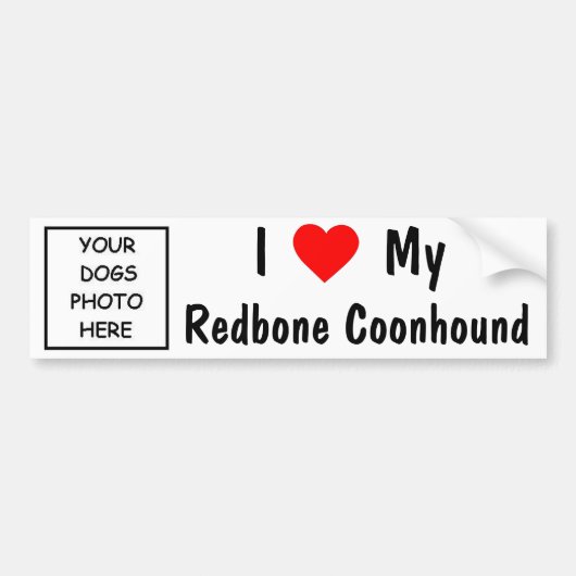 Redbone Coonhound Bumpersticker (Voorkant)