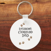 Redbone Coonhound Dad Sleutelhanger (Voorkant)