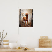 Redbone Coonhound Dog Art Print Poster (Keuken)