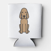 Redbone Coonhound Dog Cartoon Blikjeskoeler (Voorkant)
