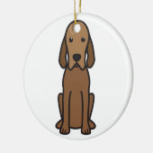 Redbone Coonhound Dog Cartoon Keramisch Ornament (Links)