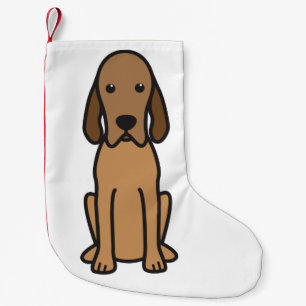 Redbone Coonhound Dog Cartoon Kleine Kerstsok