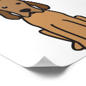 Redbone Coonhound Dog Cartoon Poster (Hoek)