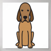 Redbone Coonhound Dog Cartoon Poster (Voorkant)