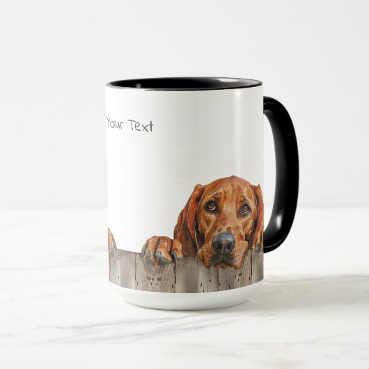 Redbone Coonhound Dog Mok (Voorkant rechts)