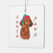 Redbone Coonhound Santa Paws Keramisch Ornament (Links)