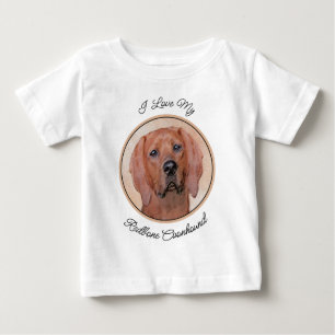Redbone Coonhound-schildering - Kute Original Dog 