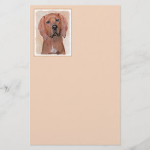Redbone Coonhound-schildering - Kute Original Dog  Briefpapier
