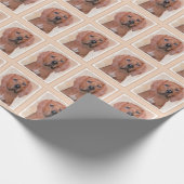 Redbone Coonhound-schildering - Kute Original Dog Cadeaupapier (Hoek)