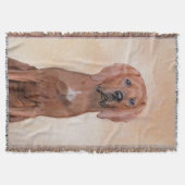 Redbone Coonhound-schildering - Kute Original Dog Deken (Voorkant)