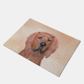 Redbone Coonhound-schildering - Kute Original Dog  Deurmat (Schuin)