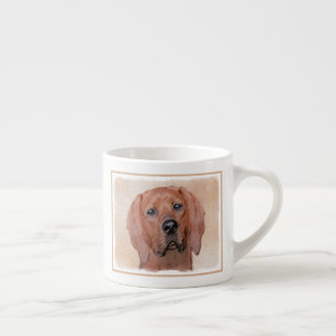 Redbone Coonhound-schildering - Kute Original Dog  Espresso Kop
