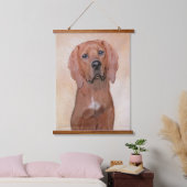 Redbone Coonhound-schildering - Kute Original Dog  Hangend Wandkleed (Slaapkamer)