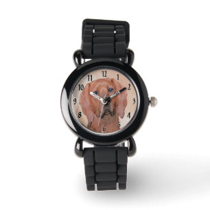 Redbone Coonhound-schildering - Kute Original Dog Horloge