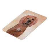 Redbone Coonhound-schildering - Kute Original Dog  Magneet (Linkerzijde)