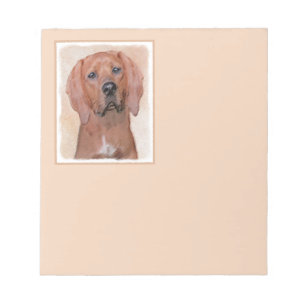 Redbone Coonhound-schildering - Kute Original Dog Notitieblok