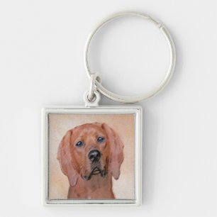 Redbone Coonhound-schildering - Kute Original Dog Sleutelhanger