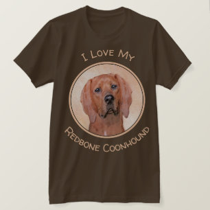 Redbone Coonhound-schildering - Kute Original Dog T-shirt