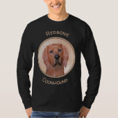 Redbone Coonhound-schildering - Kute Original Dog  T-shirt (Voorkant)