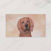 Redbone Coonhound-schildering - Kute Original Dog  Visitekaartje (Achterkant)