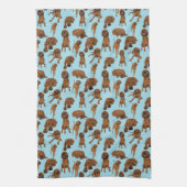 Redbone Coonhound Theedoek (Verticaal)