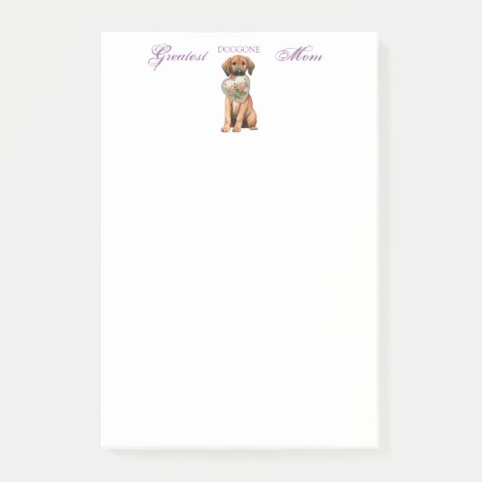 Redbone Heart Mam Post-it Notes (Voorkant)