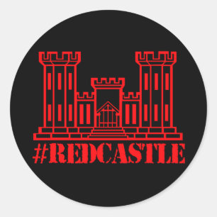 #Redcastle Combat Engineer (Groot kasteel) Ronde Sticker