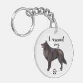 Redding Belgische Sheepdog Sleutelhanger (Voorkant Links)