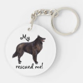 Redding Belgische Sheepdog Sleutelhanger (Achterkant)
