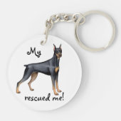 Redding Doberman Pinscher Sleutelhanger (Achterkant)