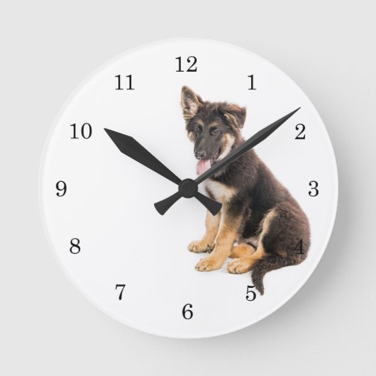 Redding Duitse  Shepherd Puppy Ronde Klok (Voorkant)
