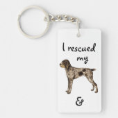 Redding Duitse Wirehaire Pointer Sleutelhanger (Voorkant)