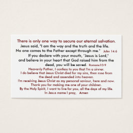 Redding dus hemel 2 visitekaartje